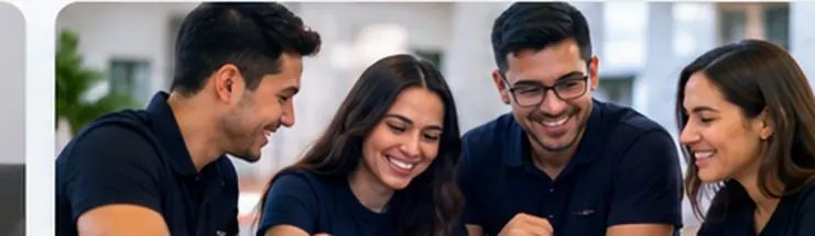 Personas colaborando en comunidad